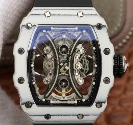 Richard Mille Replica Watch RM53-01 PABLO MAC DONOUGH Carbon BLACK RUBBER Men